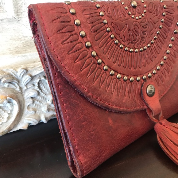 Patricia Nash Colli Studded Tassel Clutch Wallet - Picture 2 of 13